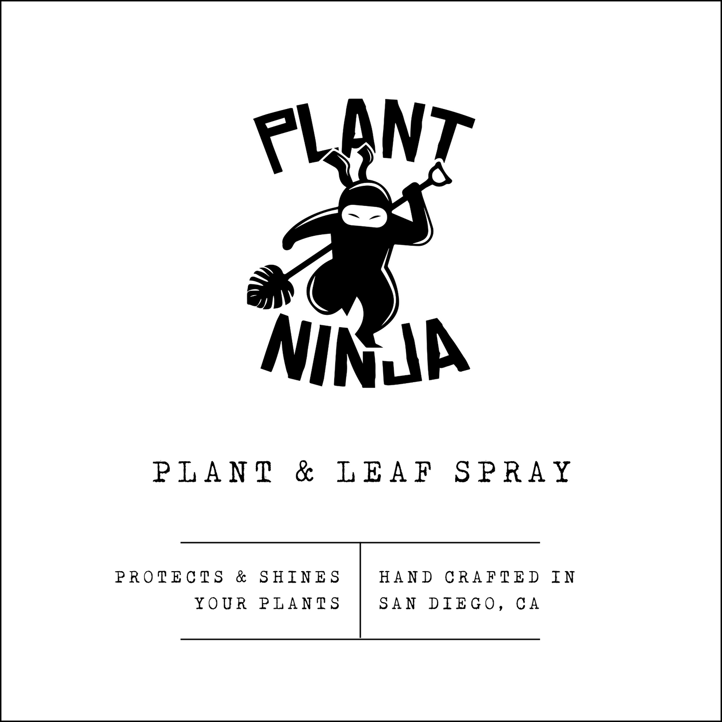 Plant Ninja Plant and Leaf Spray Bottle and Concentrate Product for Plant Health and Gardening Label