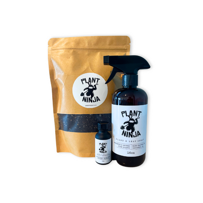 Plant Ninja Premium Starter Bundle including plant pot, plant and leaf spray, concentrate, funnel and plant ninja soil blend