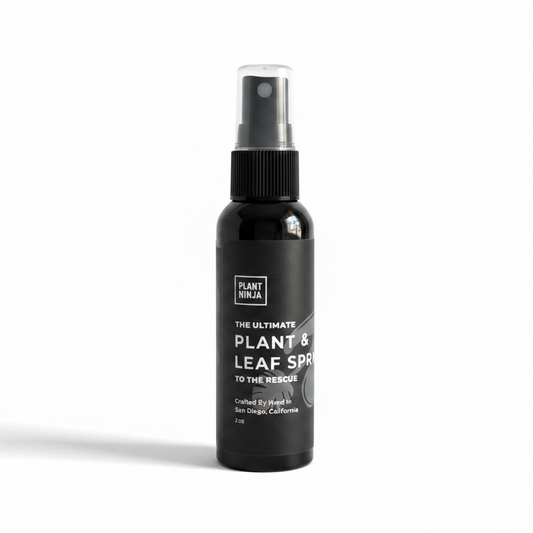 Black spray bottle labeled 'Plant Ninja' on a white background